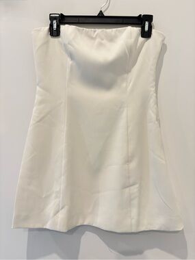 Peppermayo Strapless White Mini Dress
